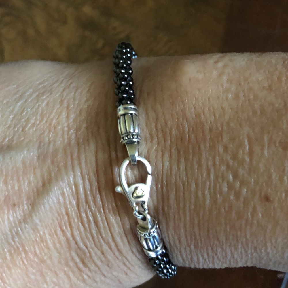 Lagos Black Caviar beaded bracelet.